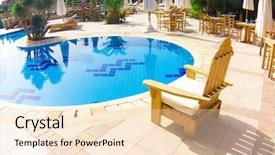  Presentation with paradise - Beautiful presentation design featuring paradise resort pool backdrop and a lemonade colored foreground