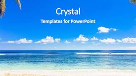  Presentation with paradise - Colorful PPT theme enhanced with paradise view trees backdrop and a gray colored foreground