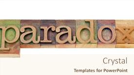  Presentation with vintage - Amazing PPT theme having paradox-isolated-word-in-vintage backdrop and a lemonade colored foreground