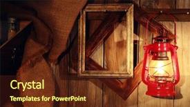  Presentation with lantern - Presentation theme with paraffin oil - lantern hanging on hook background and a tawny brown colored foreground