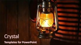  Presentation with lantern - Amazing slide deck having paraffin oil - lantern in hands backdrop and a wine colored foreground