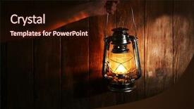  Presentation with lantern - Presentation enhanced with paraffin oil - lantern in hands background and a wine colored foreground