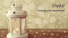  Presentation with lantern - Audience pleasing PPT layouts consisting of paraffin oil - lantern on wooden table backdrop and a  colored foreground