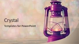  Presentation with old wooden table food - Amazing PPT theme having paraffin oil - lantern on wooden table backdrop and a  colored foreground