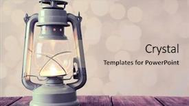  Presentation with lantern - Colorful slide set enhanced with paraffin oil - lantern on wooden table backdrop and a  colored foreground