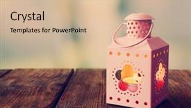  Presentation with old wooden table food - Cool new PPT theme with paraffin oil - lantern on wooden table backdrop and a soft green colored foreground