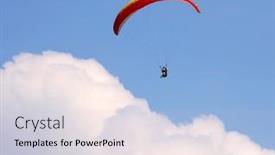  Presentation with paragliding - PPT theme enhanced with paragliders-over-interlaken-switzerland-europe background and a  colored foreground