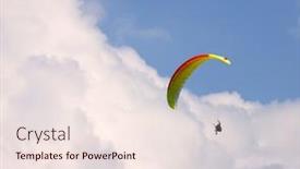  Presentation with paragliding - Presentation theme with paragliders-over-interlaken-switzerland-europe background and a  colored foreground