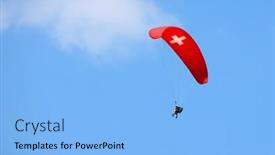  Presentation with paragliding - PPT theme featuring paragliders-over-interlaken-switzerland-europe background and a  colored foreground