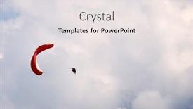  Presentation with paragliding - Presentation featuring paragliders-over-interlaken-switzerland-europe background and a sky blue colored foreground