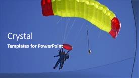 Presentation with duo - Colorful presentation theme enhanced with paragliding-duo backdrop and a  colored foreground