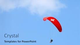  Presentation with paragliding - Presentation design featuring paragliding-in-interlaken-switzerland-europe background and a  colored foreground
