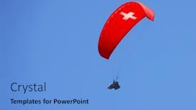  Presentation with paragliding - PPT theme featuring paragliding-in-interlaken-switzerland-interlaken background and a light blue colored foreground