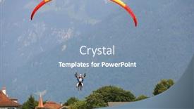  Presentation with paragliding - PPT layouts consisting of paragliding-in-interlaken-switzerland-interlaken background and a seafoam green colored foreground