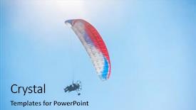  Presentation with paragliding - Amazing slide deck having paragliding in mountains para gliders backdrop and a light blue colored foreground