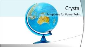  Presentation with vintage antique retro terrestrial globe - Cool new presentation theme with map mexico - terrestrial globe isolated backdrop and a arctic colored foreground