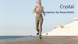  Presentation with prosthetic leg - Cool new PPT layouts with paralympics - happy young disabled woman backdrop and a  colored foreground