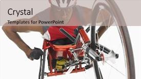  Presentation with confident - PPT theme having paralympics - low angle view background and a light gray colored foreground