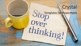  Presentation with napkin - Presentation theme featuring paralysis - stop overthinking advice or reminder background and a lemonade colored foreground
