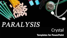  Presentation with disease - PPT theme consisting of paralysis-text-on-medical-background background and a black colored foreground