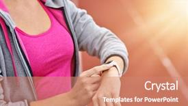  Presentation with race track rain - Amazing slide deck having parameters - man and woman racing backdrop and a  colored foreground