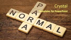  Presentation with paranormal - Cool new PPT theme with paranormal-crossword-in-ivory-letter backdrop and a tawny brown colored foreground