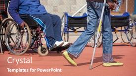  Presentation with paralympics - Audience pleasing slide deck consisting of paraplegic-games-african-paralympics-basketball backdrop and a coral colored foreground