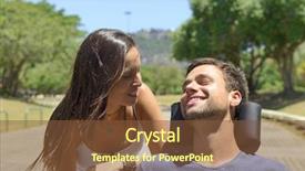  Presentation with wheelchair - Amazing slide set having paraplegic man in wheelchair backdrop and a tawny brown colored foreground