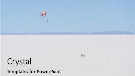  Presentation with parasailing - Presentation theme featuring parasailing-in-salar-de-uyuni background and a light gray colored foreground