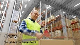  Presentation with scotch tape - Audience pleasing PPT layouts consisting of parcel box with scotch tape backdrop and a coral colored foreground