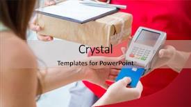  Presentation with pos - Slide deck having parcel delivery being paid background and a coral colored foreground