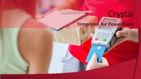  Presentation with pos - Beautiful presentation theme featuring parcel delivery being paid backdrop and a red colored foreground