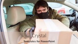  Presentation with covid - Colorful presentation theme enhanced with parcel-delivery-man backdrop and a lemonade colored foreground