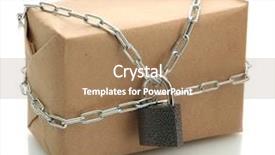  Presentation with padlock - Cool new PPT layouts with secret lock - parcel with chain and padlock backdrop and a coral colored foreground
