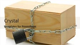  Presentation with supply chain lean - Slides consisting of parcel with chain and padlock background and a yellow colored foreground