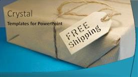  Presentation with shipping - Beautiful theme featuring parcel-wrapped-with-the-brown backdrop and a coral colored foreground