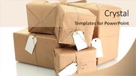  Presentation with kraft heinz - Slides with parcels boxes with kraft paper background and a lemonade colored foreground