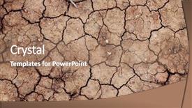  Presentation with dry - Slide deck enhanced with parched - dry ground background and a coral colored foreground