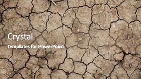  Presentation with land - Slide set with parched - dry land background and a coral colored foreground