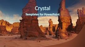  Presentation with sahara - Beautiful slides featuring parched - rocks of sahara desert tassili backdrop and a ocean colored foreground