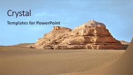 Presentation with china plastics - Colorful theme enhanced with parched - xinjiang china desert tucheng backdrop and a light blue colored foreground