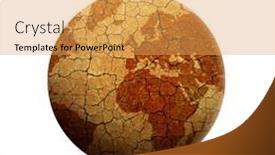  Presentation with climate change - PPT theme consisting of parched-planet-earth-isolated background and a yellow colored foreground