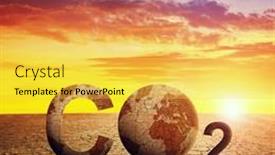  Presentation with earth atmosphere - Amazing PPT theme having parched-planet-earth backdrop and a yellow colored foreground