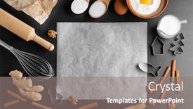  Presentation with parchment paper - Slide set enhanced with parchment-paper-and-ingredients background and a gray colored foreground