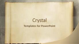  Presentation with old scroll - Colorful PPT theme enhanced with parchment scroll on old background backdrop and a lemonade colored foreground