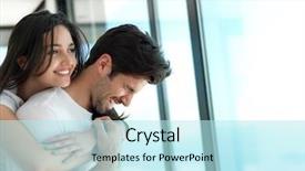  Presentation with young happy couple - Cool new PPT theme with pareja - romantic happy young couple relax backdrop and a arctic colored foreground