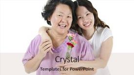  Presentation with offspring - Presentation featuring parent and adult offspring carnation background and a soft green colored foreground