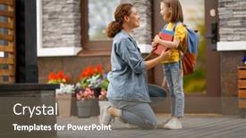  Presentation with back school - Theme consisting of parent-and-pupil-of-primary background and a  colored foreground