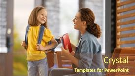  Presentation with back school - Slide set consisting of parent-and-pupil-of-primary background and a  colored foreground