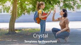  Presentation with back school - Audience pleasing slide deck consisting of parent-and-pupil-of-secondary backdrop and a gray colored foreground